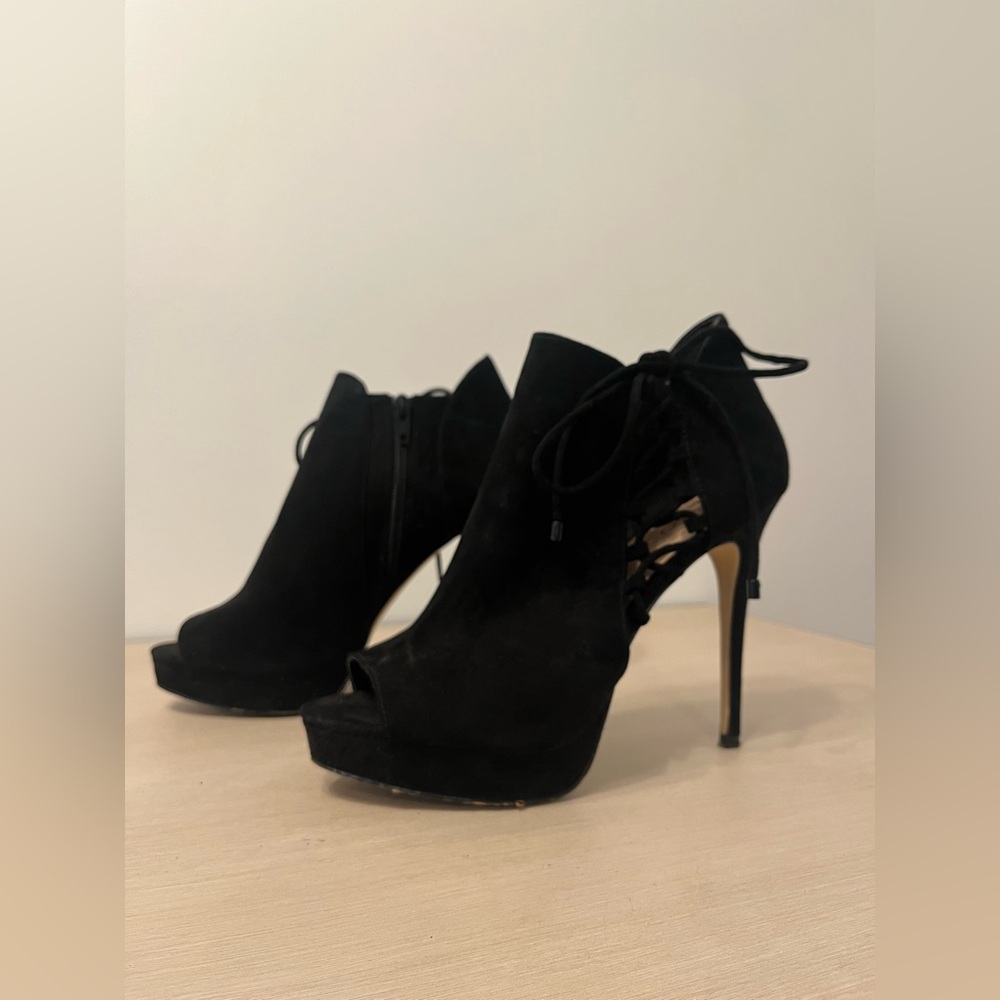 Aldo Black Suede Stiletto Heels